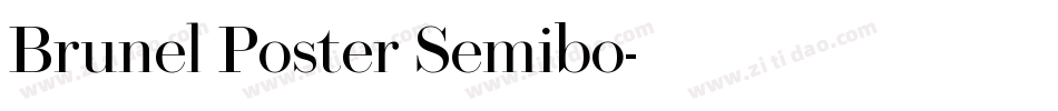 Brunel Poster Semibo字体转换